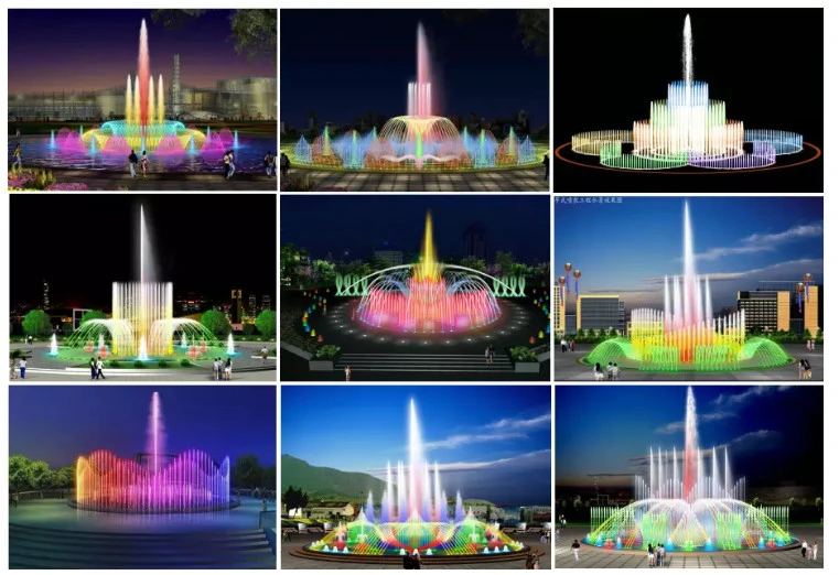 Portable Size Outdoor LED Light Decoration Program Fountains