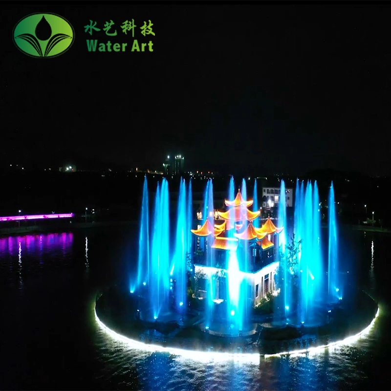 Large Laser Music Floating Lake Fountain