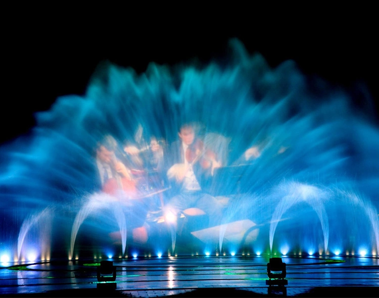 China Supplier Large Project Color Changing Water Screen Movie Fountain