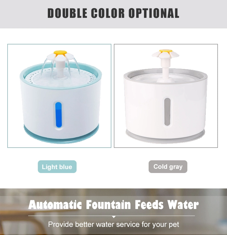 Pet Supplies LED Light Pet Drinking Portable Fountain with Filter