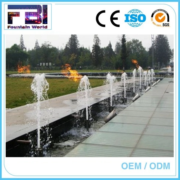 Outdoor Fire Water Running Fountain