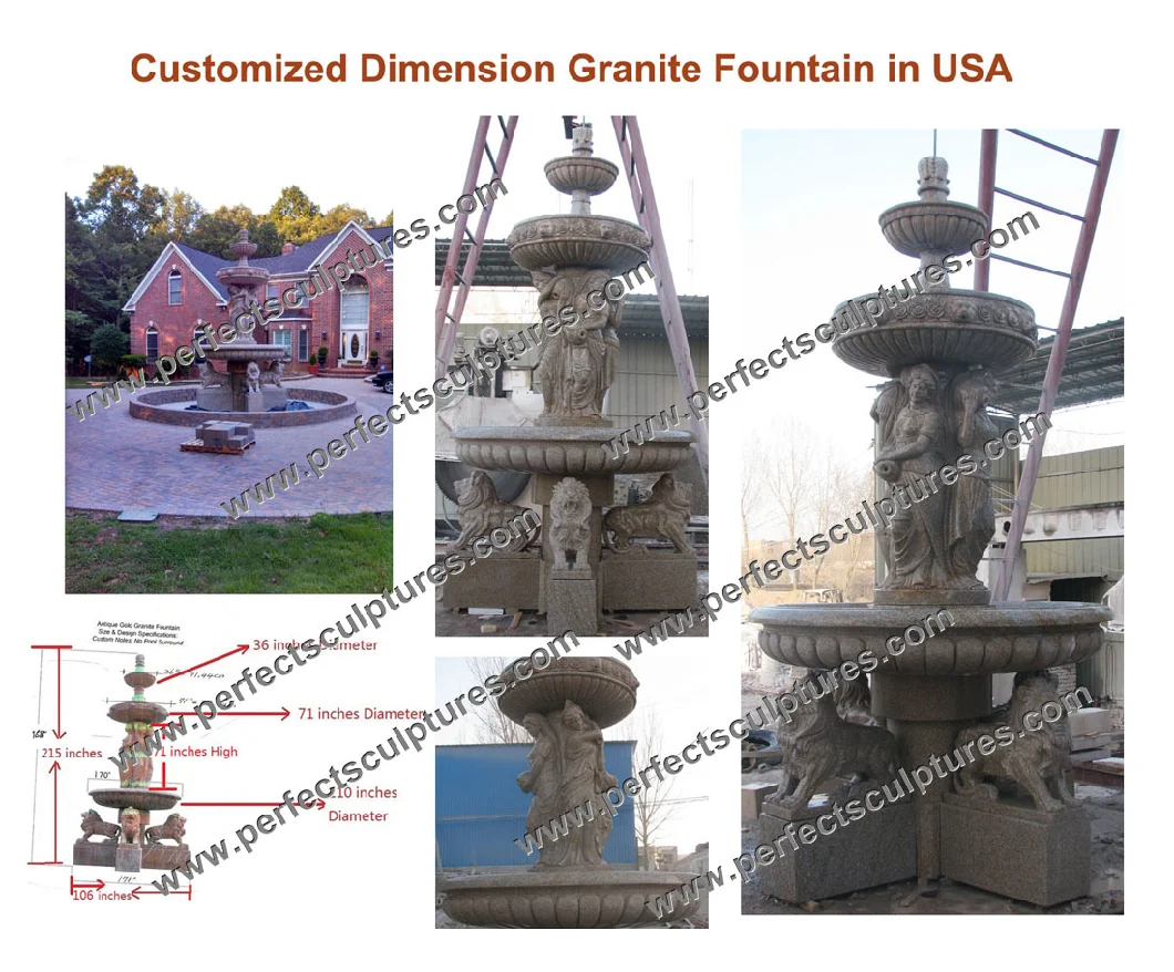 Stone Marble Granite Abstract Sculpture Water Fountain for Indoor &amp; Outdoor (QY-S066)