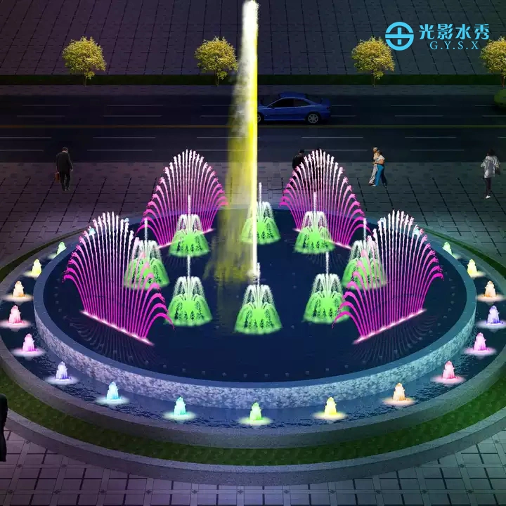 Free Design Indoor Outdoor Small Portable Round Garden Dancing Musical Water Fountain for Events