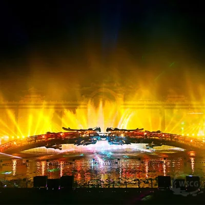 Wonderful Lake Show Laser Projector Water Screen Movie Fountain