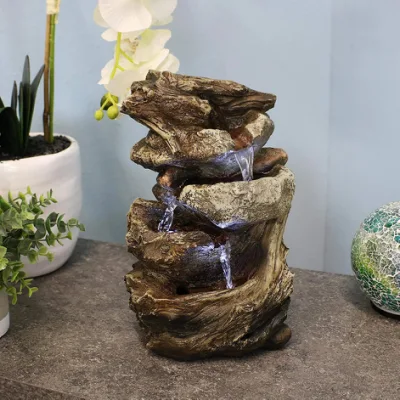 Indoor Electric Tabletop Fountain with LED Lights