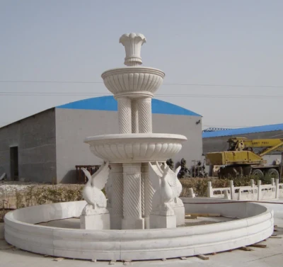 Customized Outdoor Garden Decoration Natural Marble Modeling Fountain Marble Sculpture