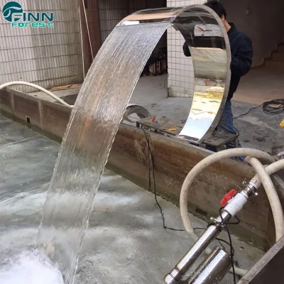 Outdoor Good Quality Stainless Steel Swimming Pool Artificial Waterfall