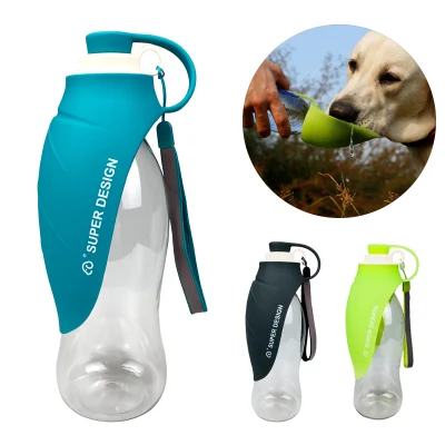 Portable Pet Travel Water Bottle Leaf Shape Dog Drinking Dispenser Fountain